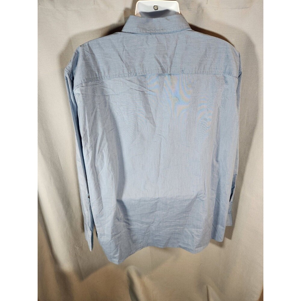 Wrangler Performance Classic Fit Blue Button Down Long Sleeve 3XL - Picture 2 of 5